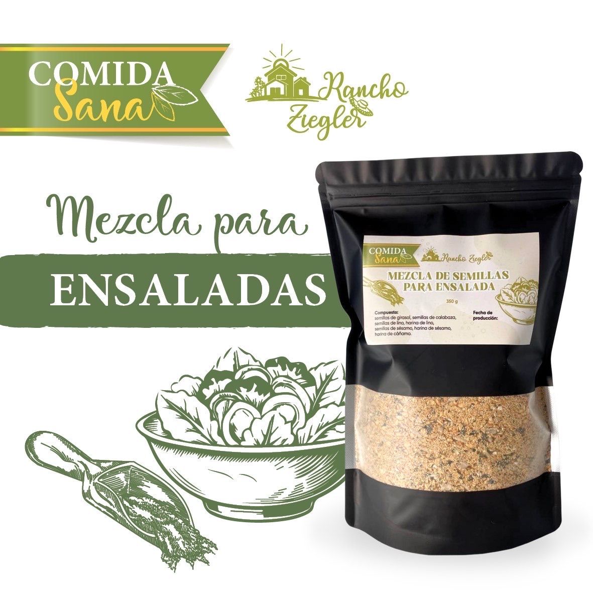 Mezcla de semillas para ensalada 350 gr 